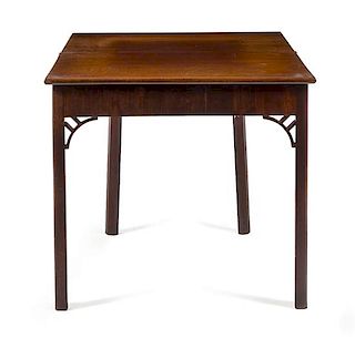 * An American Mahogany Game Table Height 28 1/2 x width 32 x depth 15 1/2 inches.