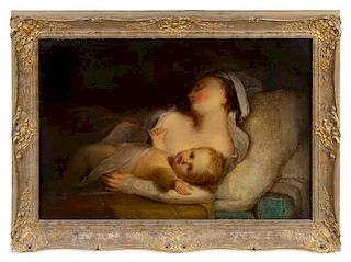 * Manner of Thomas Sully, (American, 19th Century), Sleeping Mother and Child
