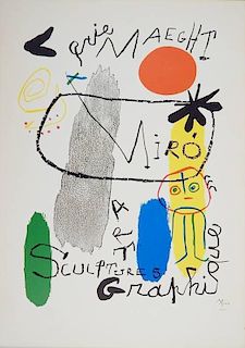 Joan Miro lithographic poster