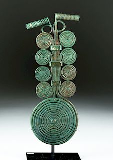 Massive Bronze Age Spiral Fibula & Matching Pin