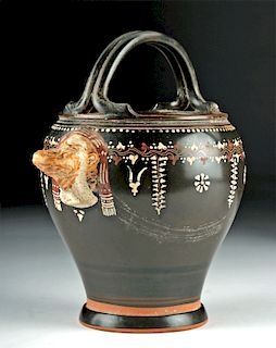 Greek Gnathian Pottery Spouted Situla, ex-Christie's