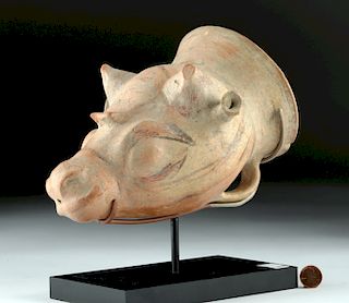 Published East Greek Phrygian Terracotta Bull Rhyton
