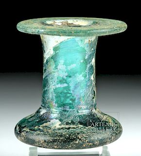 Stunning Roman Blue-Green Glass Vessel