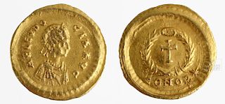 Eastern Roman Empress Eudocia Gold Tremissis - 1.34 g