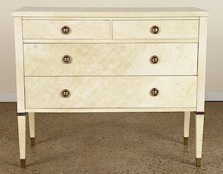 PARCHMENT COVERED COMMODE MANNER SAMUEL MARX 1950