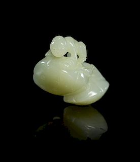 A Jade Toggle Width 2 1/4 inches.