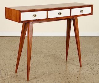 THREE DRAWER CONSOLE TABLE MANNER OF GIO PONTI