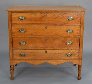Sheraton four drawer chest. 
height 40 in., width 40 1/4 in.