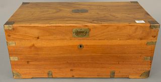 Camphorwood brass bound lift top chest.  height 12 in., top: 13 1/2" x 27 1/2"