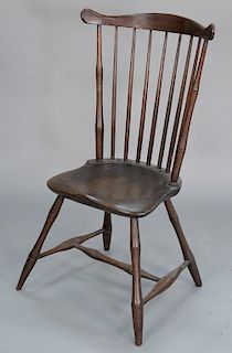 Windsor fanback side chair on bamboo turned legs, 18th century. 
seat height 17 in., total height 37 3/4 in.