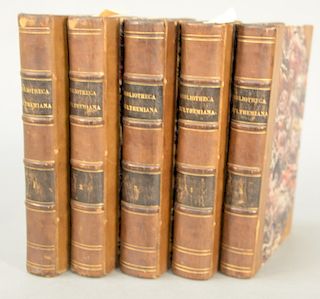Five volumes, Bibliotheca Hulthemiana Catalogue Methodique J. Poelman 1837, 1836.  Provenance: Estate of Eileen Slocum located in...