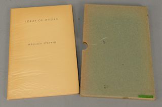 Wallace Stevens; Ideas of Order, New York, The Alcestis Press, 1935, 63 pages; #70 of 165 Copies; Stated First Edition. Signed by Wa...