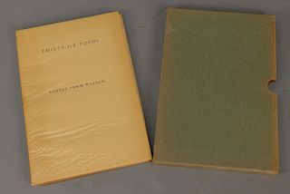 Robert Penn Warren, Thirty-Six Poems, 1935 New York, Alcestis Press Cream colored limp boards; 69 pages; The slipcase has missing ba...