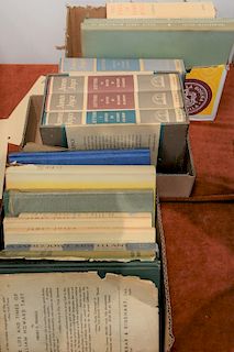Three boxes of James Joyce related books. 
Provenance: Estate of Eileen Slocum located in the Harold Brown Villa in Newport, R.I.