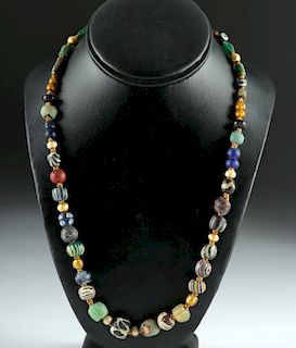 Roman, Phoenician, Greco-Egyptian Glass Bead Necklace