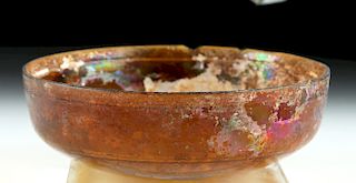 Early Roman Glass Bowl - Deep Amber Color