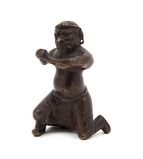A Bronze Figure Height 3 1/2 inches.