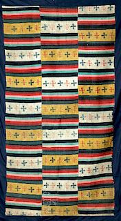 Mid-19th C. Tibetan Yak Wool Shawl