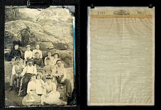 19th C. Doc Holliday / Morgan Earp Tintype + Article