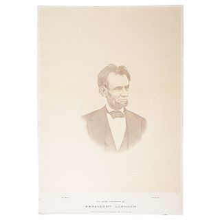 The Last Photograph of Abraham Lincoln, Large Format Albumen Photograph by Warren, in Rare Largest Size