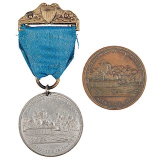 White Metal and Copper Examples of Privately Issued "Bombardment of Fort Sumter" Medal