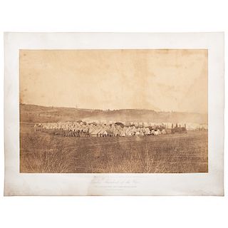 Camp of 31st Pennsylvania Volunteers, 2nd Reserve, 1861, Albumen Photograph by Brady, Plus