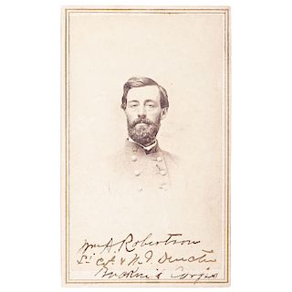 Lieutenant Colonel William A. Robertson, 6th Louisiana Infantry, CDV