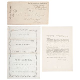 Two Important Documents Relating to the Re-raising of the US Flag at Fort Sumter, 1865