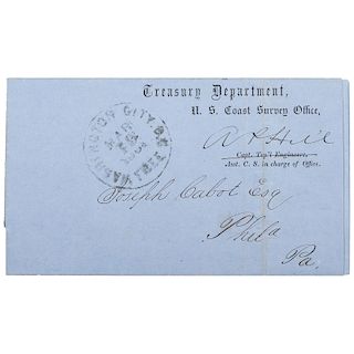 A.P. Hill Signed Cover from the US Coast Survey Office, March 1861