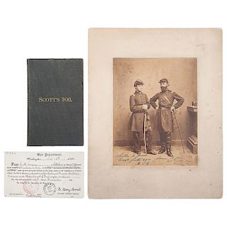 Albumen Photograph of Colonel James B. Swain and his Son, Adjutant Chellis D. Swain, 11th New York Cavalry, Plus