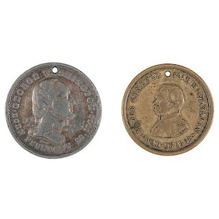 Two 16th Massachusetts Volunteer ID Tags, Incl. Corporal Eben F. Lawrence, DOW Chancellorsville