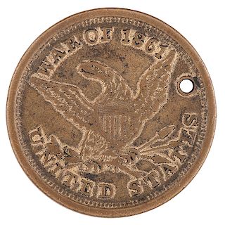 Dog Tag of Private Samuel T. Dow, Company D, 15th New Hampshire Volunteers