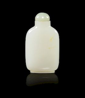 * A Jade Snuff Bottle Height 2 3/4 inches.