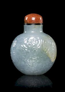 A Jadeite Snuff Bottle Height 2 7/8 inches.