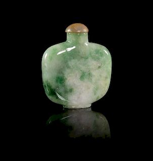 A Jadeite Snuff Bottle Height 2 inches.