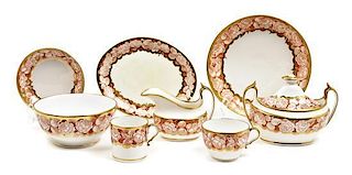 A Spode Partial Tea Service, Diameter of largest 8 1/4 inches.