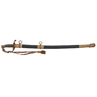 Imported Model 1850 Foot Officer's Sword of Lieutenant Joseph R. Shoemaker, 34th N.Y.S.V.