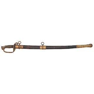 US Model 1852 Naval Officer's Sword  by S.C. Bunting Jr. of Philadelphia Presented to Captain John L. Worden U.S. Navy 1862