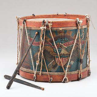 Civil War Era Infantry Snare Drum with Sticks