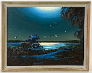James Gibson, Florida Highwaymen, Oil Painting