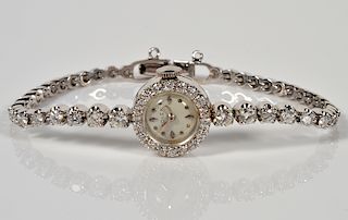 Lady's Rolex Diamond & 14kt WG Bracelet Watch