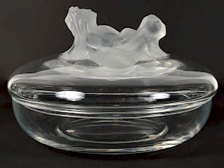 Lalique 'Ophelie' Lidded Center Bowl