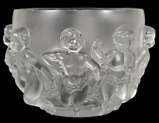 Lalique French Crystal 'Luxembourg' Bowl / Vase