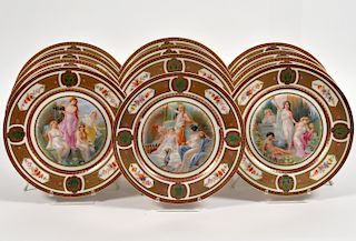 12 Royal Schwarzburg German Porcelain Plates