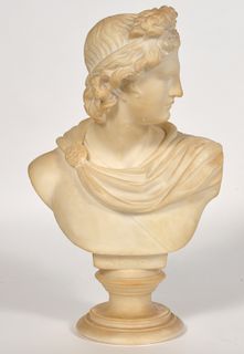 Italian Carved Marble Apollo Sculpture
