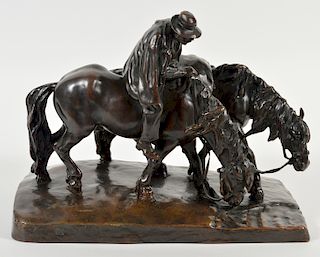 Continental 19th C. Horse Bronze, Signed