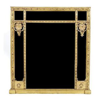 A Circa 1840 Giltwood Mirror, Height 42 3/4 x width 40 1/2 inches.