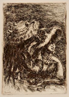 Auguste Renoir Etching 'Chapeau Epingle Eau Forte'