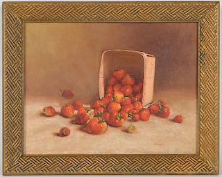 Manner of Joseph Decker 'Strawberries' O/C