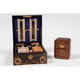 Victorian Traveling Games Box, Plus
